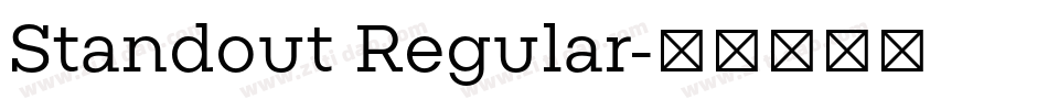Standout Regular字体转换